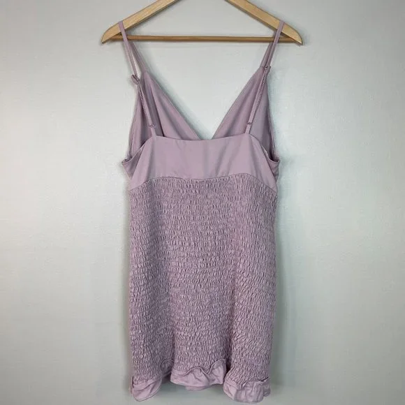 Superdown Dress XL Purple Natalia Smocked Bodice Mini Revolve Women's NWT - Picture 7 of 14